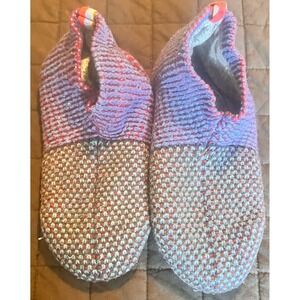 Bombas Gripper Slippers Purple Red Blue Knit Marled Low Top House Shoes Small